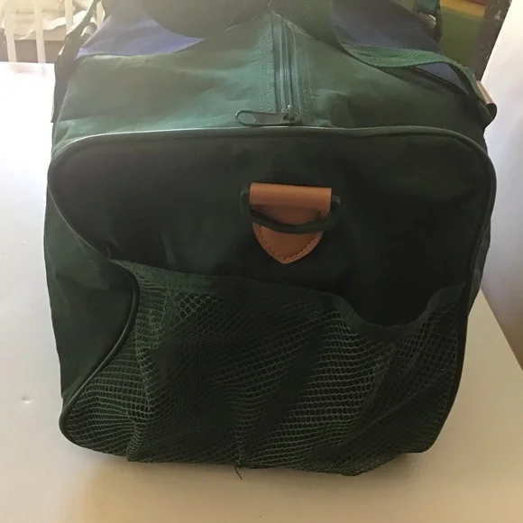 Alexander Julian Colours Men’s Canvas Duffle Bag Hunter Green & Dk Blue Unisex - Picture 6 of 15